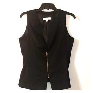 Black low cut blouse